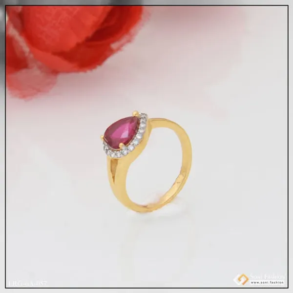1_Gram_Gold_Plated_Pink_Stone_With_Diamond_Funky_Design_Ring_For_Lady_Style_Lrg_057