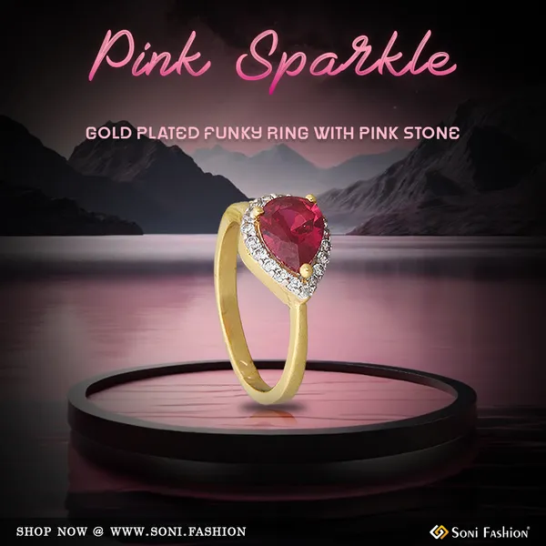 1_Gram_Gold_Plated_Pink_Stone_With_Diamond_Funky_Design_Ring_For_Lady_Style_Lrg_057