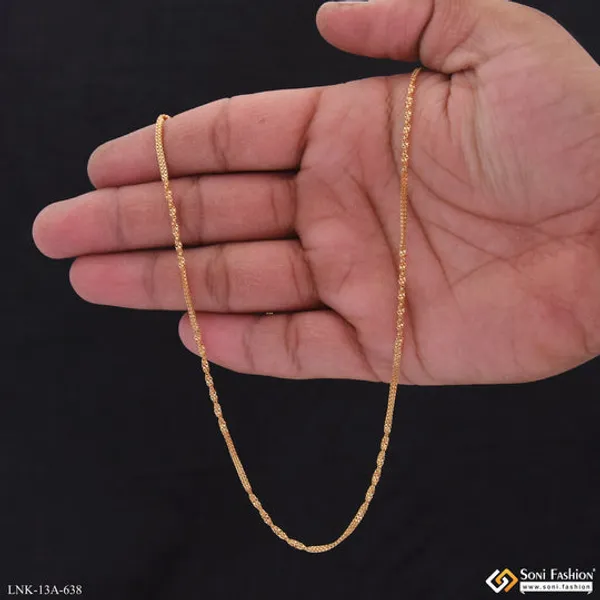 1_Gram_Gold_Plated_Twisted_Design_Chain_For_Ladies_Style_A638