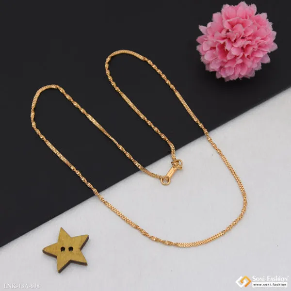 1_Gram_Gold_Plated_Twisted_Design_Chain_For_Ladies_Style_A638