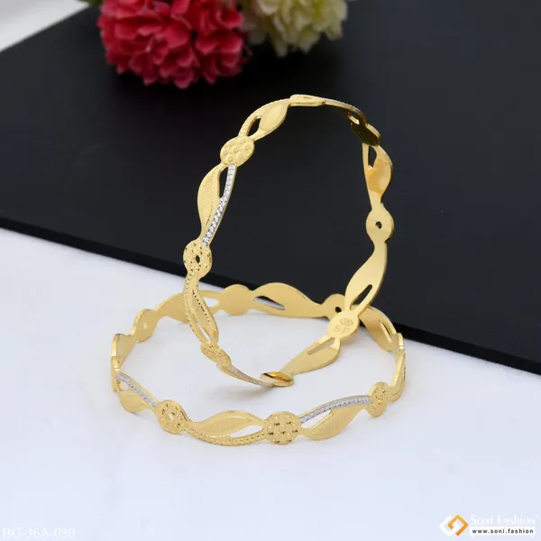 1_Gram_Gold_Plated_Graceful_Design_Funky_Design_Bangles_For_Lady_Style_A030