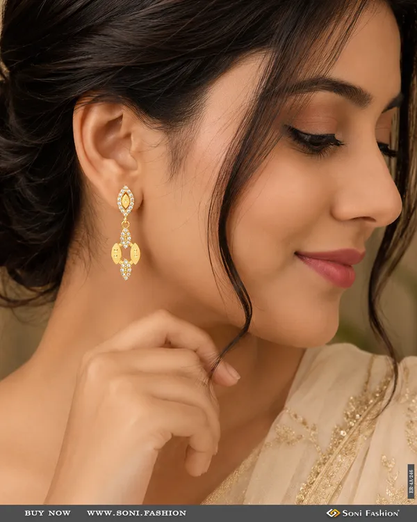 Latest_Design_Gold_Plated_Earrings_For_Ladies_Style_A246