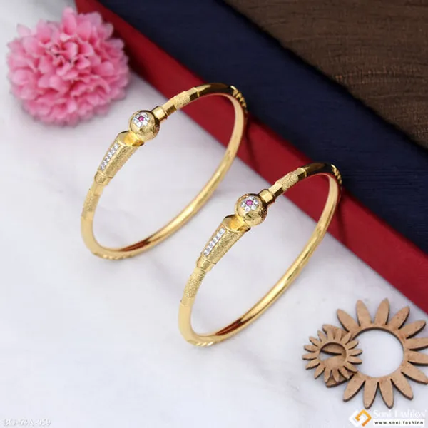 1_Gram_Gold_Plated_Opulent_Design_Bangles_For_Ladies_Style_A059