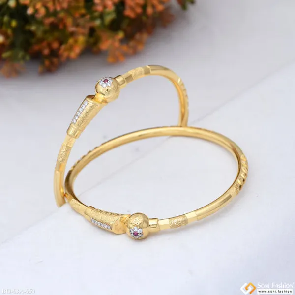 1_Gram_Gold_Plated_Opulent_Design_Bangles_For_Ladies_Style_A059