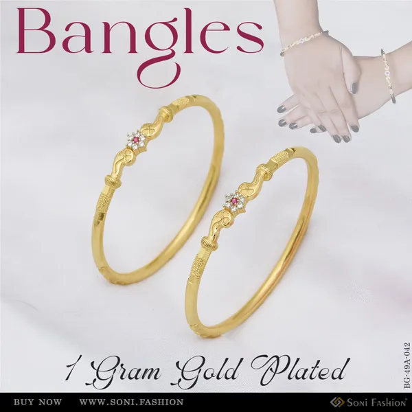 1_Gram_Gold_Plated_Exclusive_Design_Bangles_For_Women_Style_A042