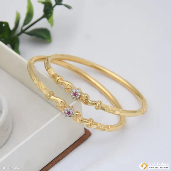 1_Gram_Gold_Plated_Exclusive_Design_Bangles_For_Women_Style_A042