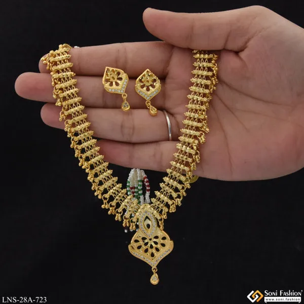 Fancy_Design_Cool_Design_Gold_Plated_Necklace_Set_For_Women_Style_A723