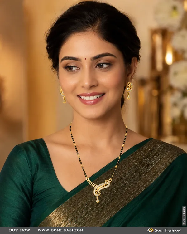 Latest_Design_Gold_Plated_Mangalsutra_Set_For_Women_Style_A649