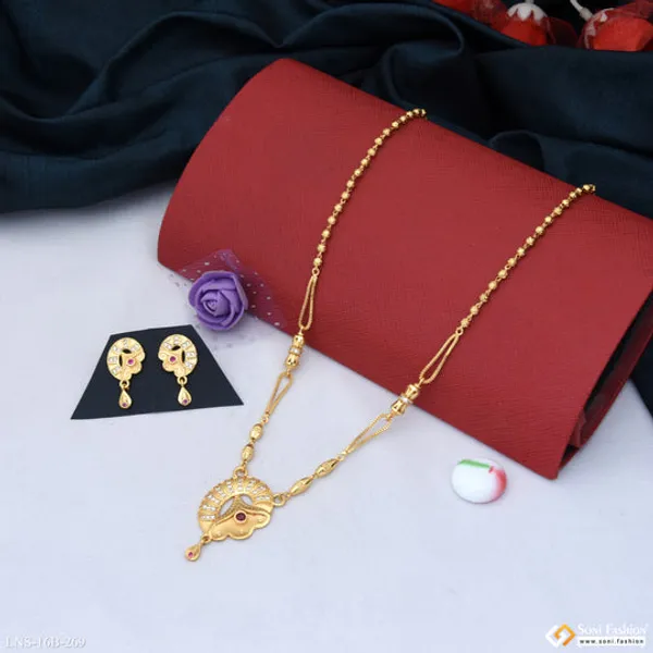 Exclusive_Design_Gold_Plated_Necklace_Set_For_Ladies_Style_B269
