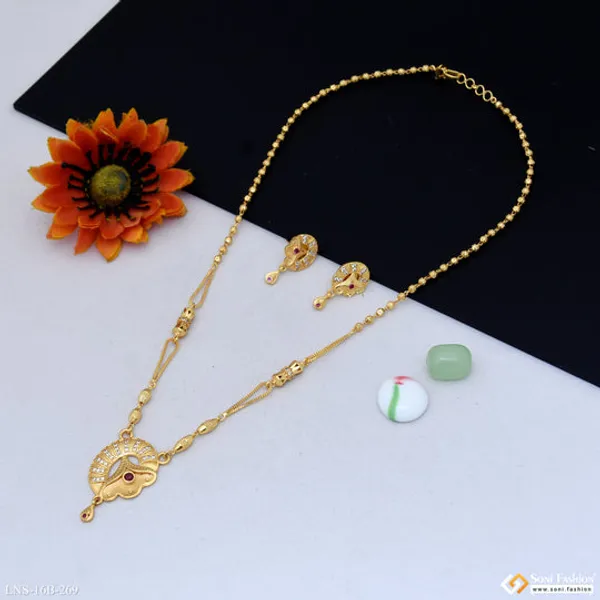 Exclusive_Design_Gold_Plated_Necklace_Set_For_Ladies_Style_B269