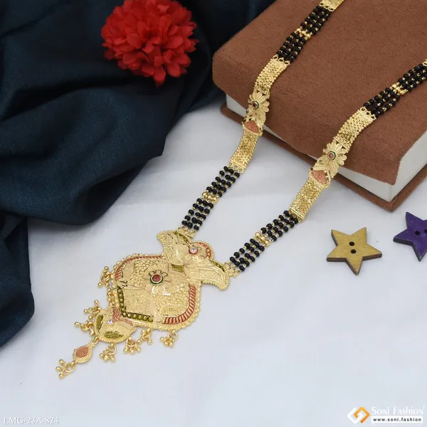 3_Line_Graceful_Design_Gold_Plated_Mangalsutra_For_Women_Style_A824