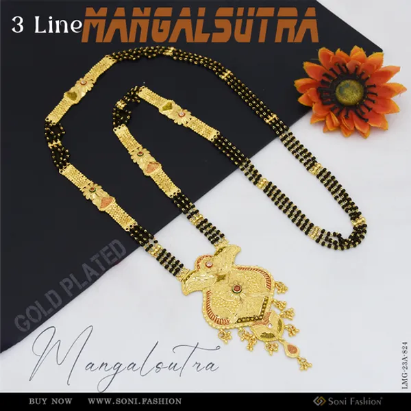 3_Line_Graceful_Design_Gold_Plated_Mangalsutra_For_Women_Style_A824
