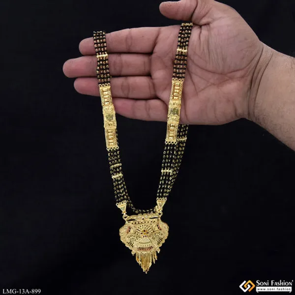 4_Line_Brilliant_Design_Gold_Plated_Mangalsutra_For_Women_Style_A899