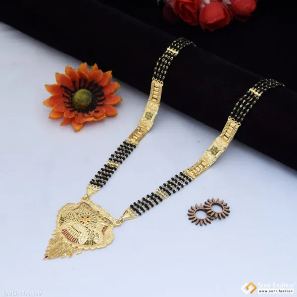 4_Line_Brilliant_Design_Gold_Plated_Mangalsutra_For_Women_Style_A899
