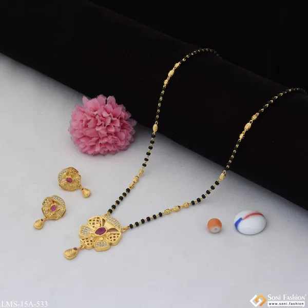 Finely_Detailed_Gold_Plated_Mangalsutra_Set_For_Women_Style_A533