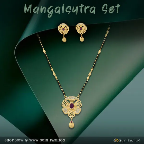 Finely_Detailed_Gold_Plated_Mangalsutra_Set_For_Women_Style_A533