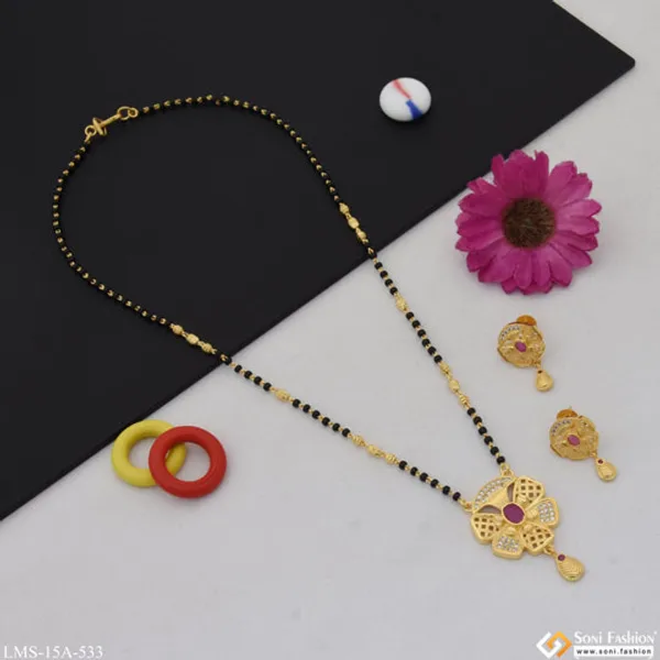 Finely_Detailed_Gold_Plated_Mangalsutra_Set_For_Women_Style_A533