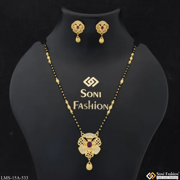 Finely_Detailed_Gold_Plated_Mangalsutra_Set_For_Women_Style_A533