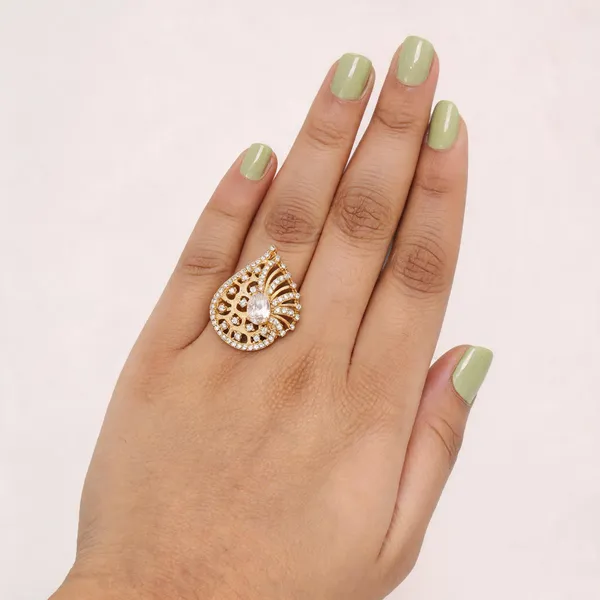 White_Stone_With_Diamond_Gorgeous_Design_Gold_Plated_Ring_For_Ladies_Style_Lrg_134