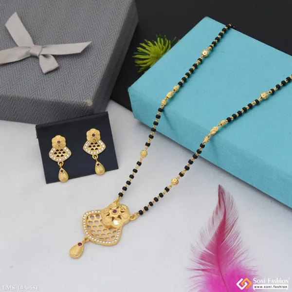 Glamorous_Design_Gold_Plated_Mangalsutra_Set_For_Women_Style_A581
