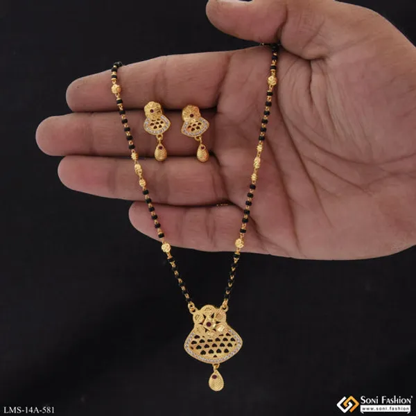 Glamorous_Design_Gold_Plated_Mangalsutra_Set_For_Women_Style_A581