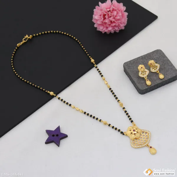 Glamorous_Design_Gold_Plated_Mangalsutra_Set_For_Women_Style_A581