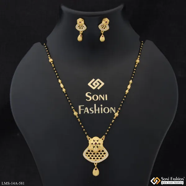 Glamorous_Design_Gold_Plated_Mangalsutra_Set_For_Women_Style_A581