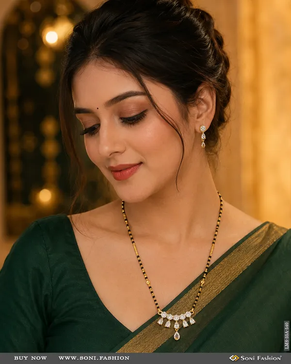 1_Gram_Gold_Plated_Designer_Mangalsutra_Set_For_Women_Style_A540
