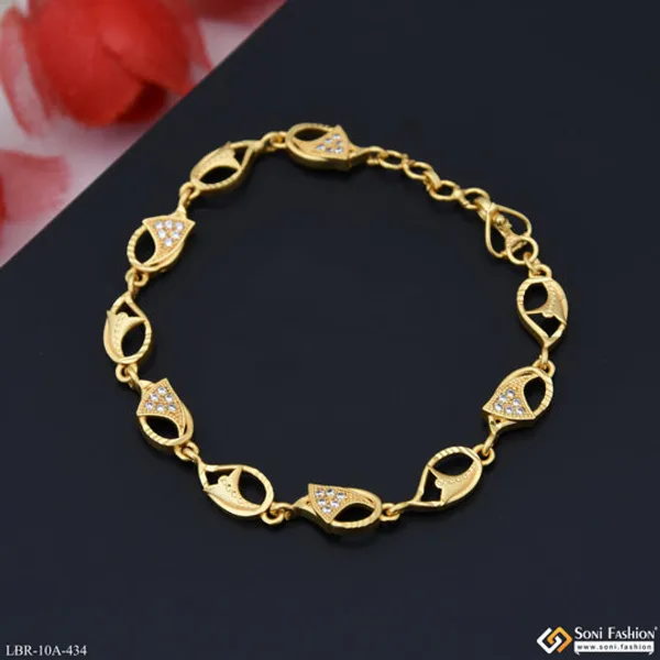 Decorative_Design_Gold_Plated_Bracelet_For_Ladies_Style_A434