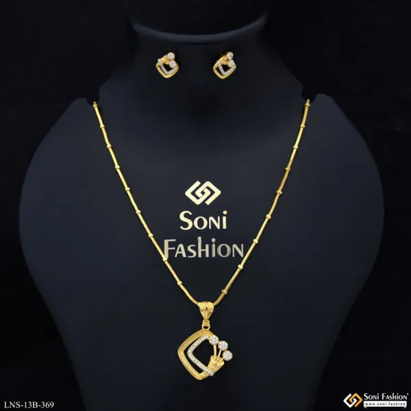 Lovely_Design_Gold_Plated_Necklace_Set_For_Women_Style_B369