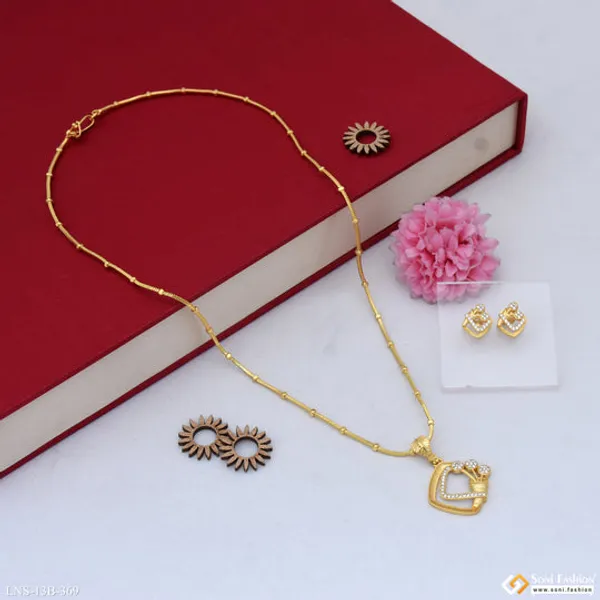 Lovely_Design_Gold_Plated_Necklace_Set_For_Women_Style_B369