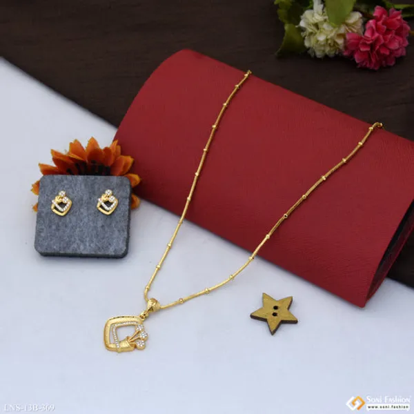 Lovely_Design_Gold_Plated_Necklace_Set_For_Women_Style_B369