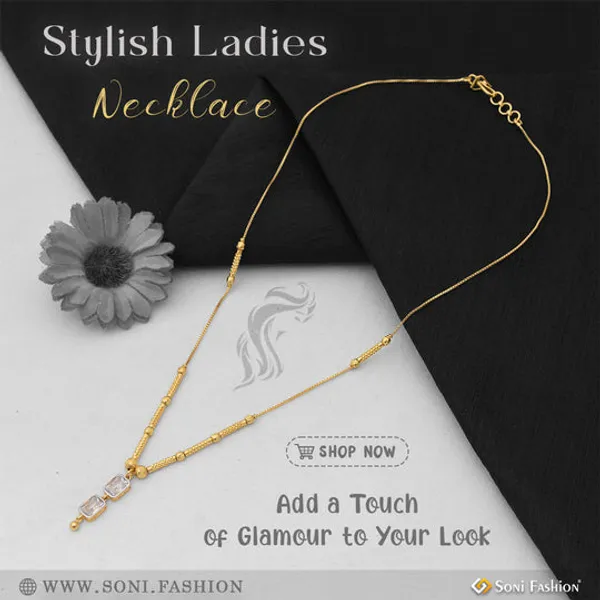 1_Gram_Gold_Plated_Sparkling_Design_Necklace_For_Ladies_Style_A515
