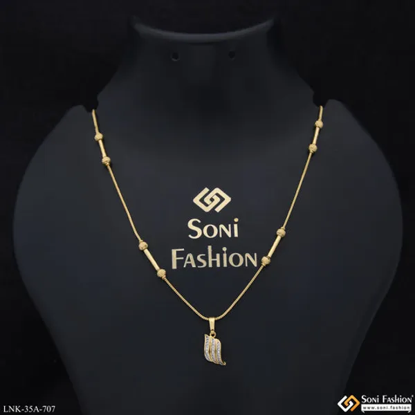 1_Gram_Gold_Plated_New_Style_Chain_Pendant_For_Ladies_Style_A707