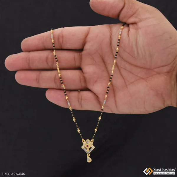 1_Gram_Gold_Plated_New_Style_Mangalsutra_For_Women_Style_A646