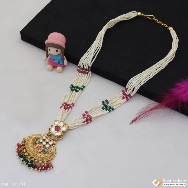 Opulent_Design_Gold_Plated_Antique_Necklace_For_Women_Style_A655