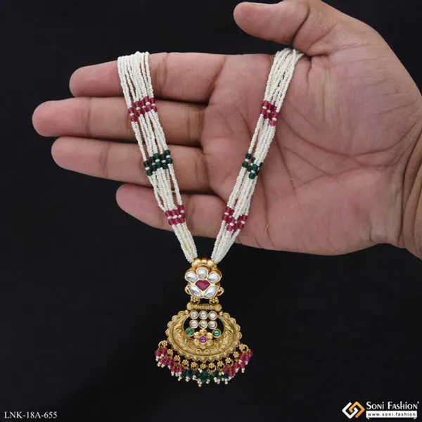 Opulent_Design_Gold_Plated_Antique_Necklace_For_Women_Style_A655