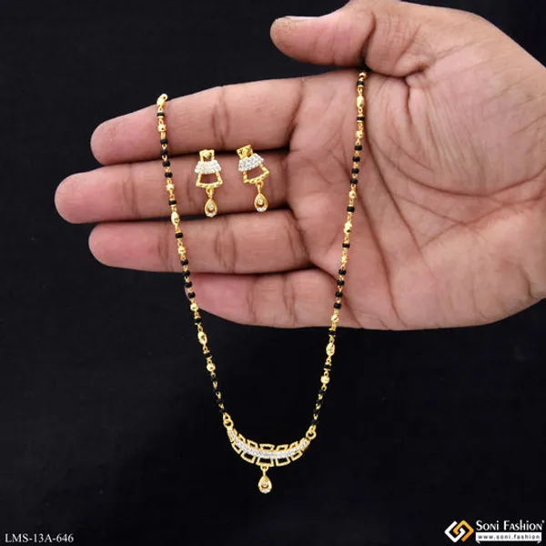 Latest_Design_Gold_Plated_Mangalsutra_Set_For_Women_Style_A646