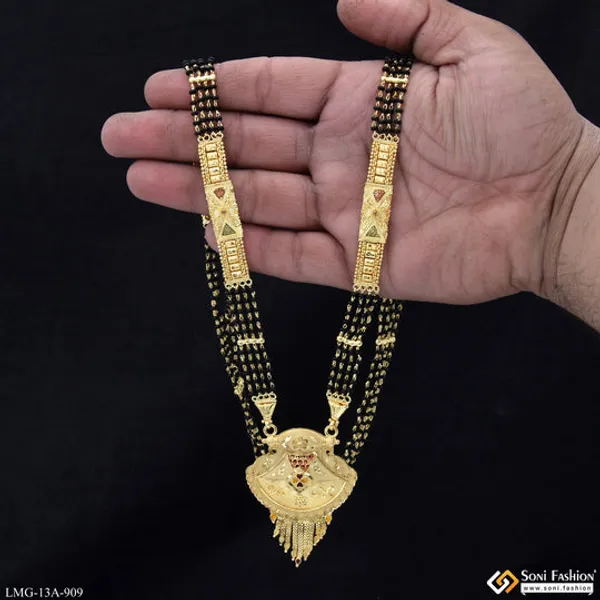 4_Line_Best_Quality_Gold_Plated_Mangalsutra_For_Women_Style_A909