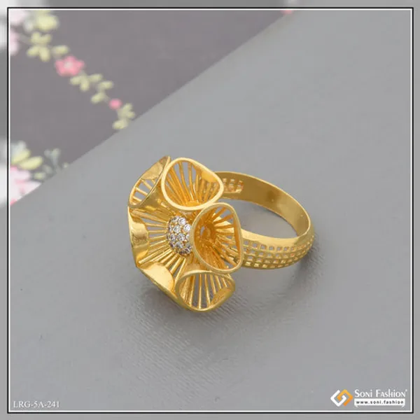 Floral_Beautiful_Design_Gold_Plated_Ring_For_Ladies_Style_A241