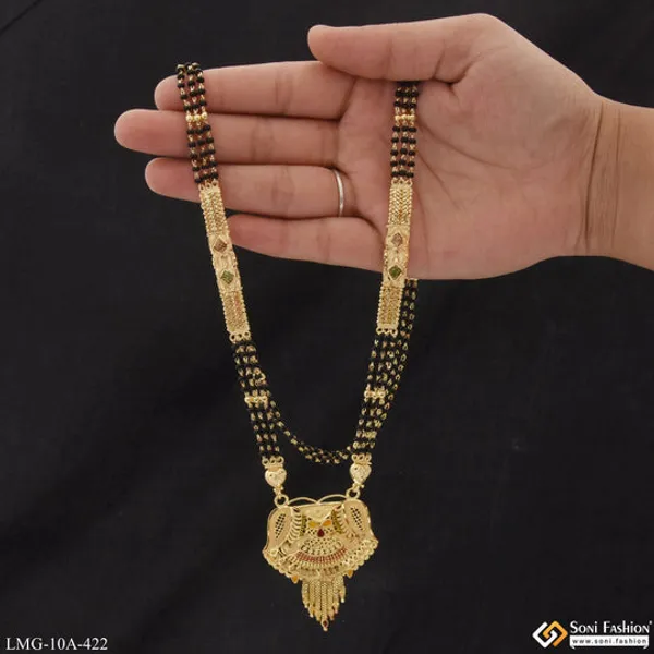 Lovely_Design_Fashion_Forward_Gold_Plated_Mangalsutra_For_Women_Style_A422