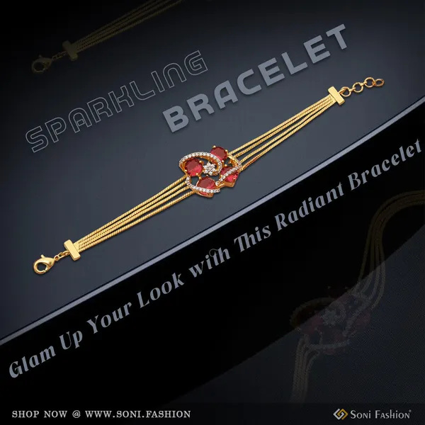 1_Gram_Gold_Plated_Sparkling_Design_Bracelet_For_Ladies_Style_A391