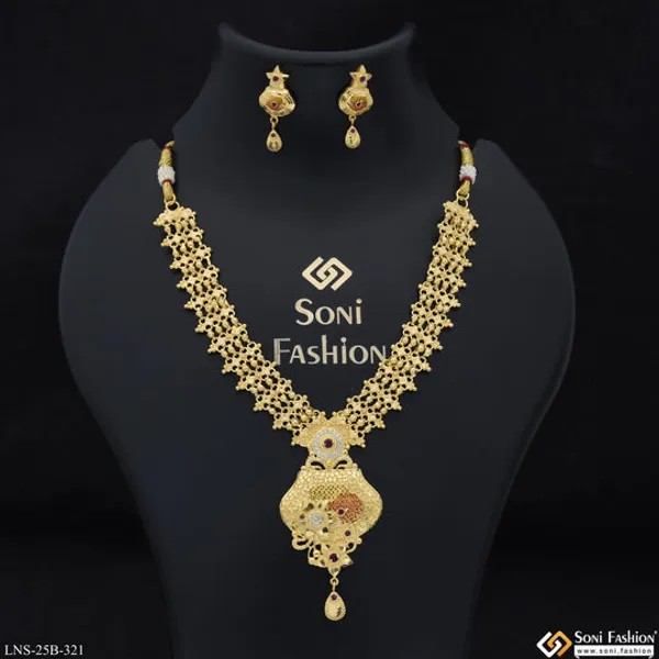 Decorative_Design_Gold_Plated_Necklace_Set_For_Women_Style_B321