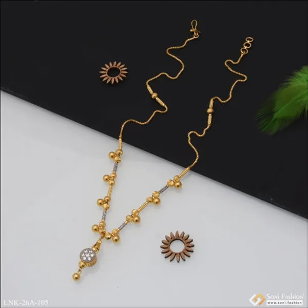 1_Gram_Gold_Plated_With_Diamond_Lovely_Design_Necklace_For_Ladies_Style_A105