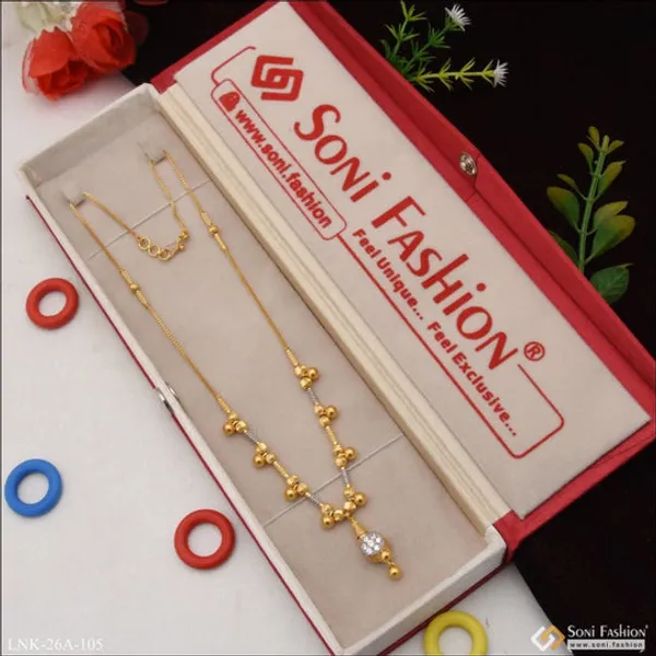 1_Gram_Gold_Plated_With_Diamond_Lovely_Design_Necklace_For_Ladies_Style_A105