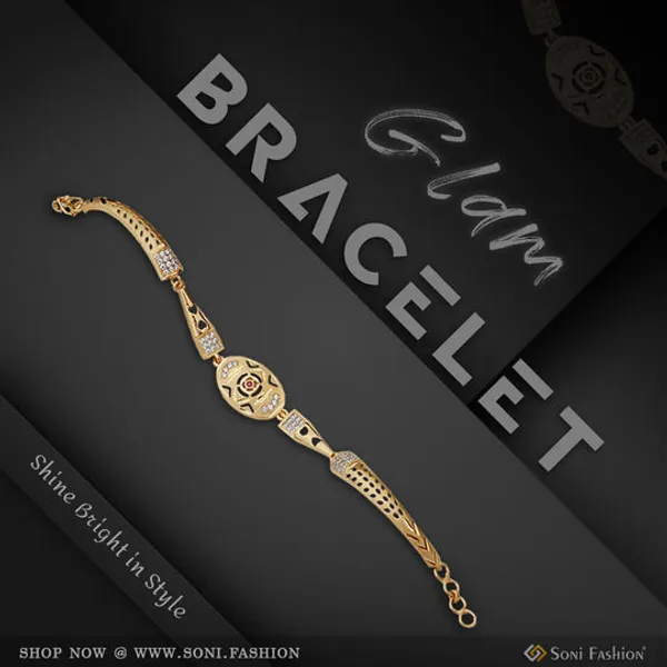 Glittering_Design_With_Diamond_Designer_Gold_Plated_Bracelet_For_Lady_Style_A347