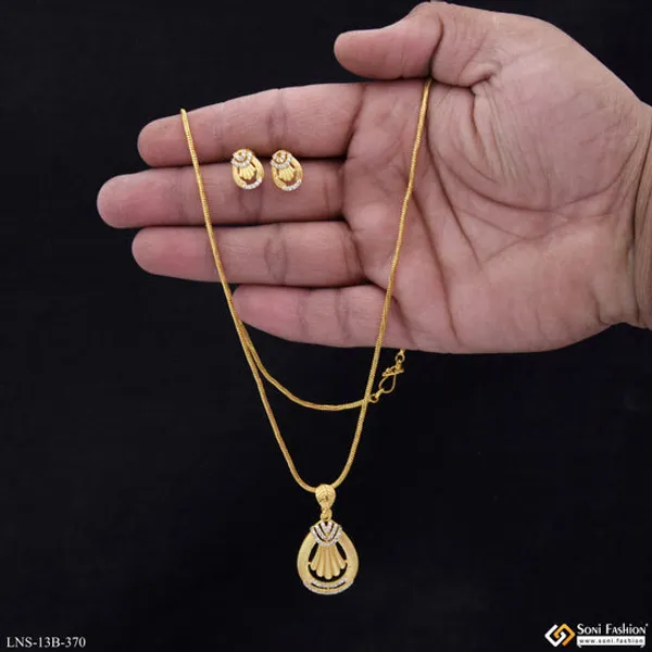Decorative_Design_Gold_Plated_Necklace_Set_For_Women_Style_B370