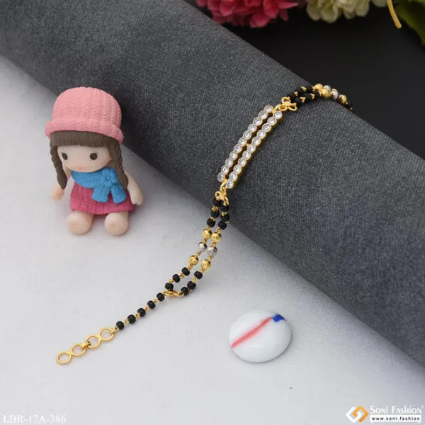 1_Gram_Gold_Plated_Fashionable_Mangalsutra_Bracelet_For_Women_Style_A386