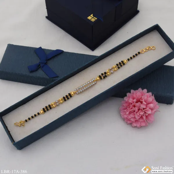 1_Gram_Gold_Plated_Fashionable_Mangalsutra_Bracelet_For_Women_Style_A386