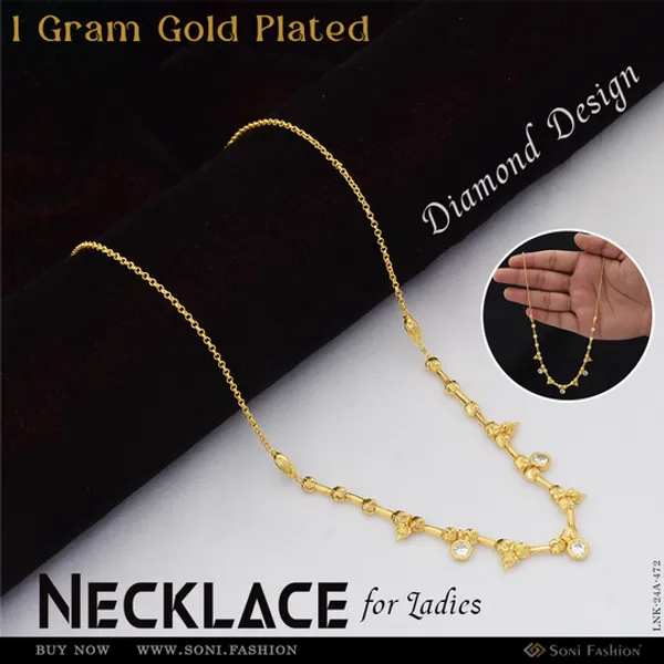 1_Gram_Gold_Plated_With_Diamond_Fancy_Design_Necklace_For_Ladies_Style_A472
